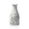 Aeravida Beauty in Nature White and Black Stain Mango Tree Wood Bottle Shaped Vase | Modern Flower Vase | Mango Tree Wood Flower Vase| Handmade Home Office Table Vase | Flower Vases Decorative (2pcs) view 2
