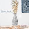 Aeravida Beauty in Nature White and Black Stain Mango Tree Wood Bottle Shaped Vase | Modern Flower Vase | Mango Tree Wood Flower Vase| Handmade Home Office Table Vase | Flower Vases Decorative (2pcs) view 4