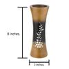 Aeravida Magical Foxglove Flower Brown 8-inch Mango Tree Concaving Wood Vase | Mango Tree Wood Kitchen Decor | Handmade Vase | Brown Mango Tree Wood Hand Carved Vase (2pcs) view 4