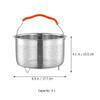BESTonZON Stainless Steel Steamer Basket for Rice Cooking and Lightweight Steaming Insert Drain for Dumplings and Vegetables Capacity view 2