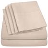 Sweet Home Collection Queen Sheets - 6 Piece 1500 Thread Count Fine Brushed Microfiber Deep Pocket Set - Extra Pillow Cases, Great Value, Queen, Beige (Pack of 12, 72 Count Total) view 1