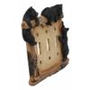 Set Of 2 Black Bear & Twigs Wall Light Cover Plate Triple Toggle Switches view 3