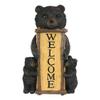 1 Pcs Rustic Forest Mama And Cubs Black Bears Family Welcome Sign Wall Decor Plaque view 2