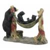1 Pcs Mother Black Bear With Cubs In Outpost Camping Hammock Statue Wildlife Forest view 2