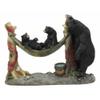 1 Pcs Mother Black Bear With Cubs In Outpost Camping Hammock Statue Wildlife Forest view 3