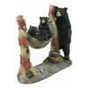 1 Pcs Mother Black Bear With Cubs In Outpost Camping Hammock Statue Wildlife Forest view 4