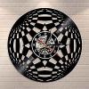 Fractal Psychedelic Vinyl Record Global Wall Art Kaleidoscope Round Wall Clock Retro Clock Living Room Wall Decoration Clock 12 Inches 30cm view 3