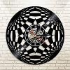 Fractal Psychedelic Vinyl Record Global Wall Art Kaleidoscope Round Wall Clock Retro Clock Living Room Wall Decoration Clock 12 Inches 30cm view 4