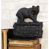 1 Pcs Rustic Western Black Bear On Tree Log Cast Iron Wall Art Welcome Sign Decor view 1