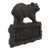1 Pcs Rustic Western Black Bear On Tree Log Cast Iron Wall Art Welcome Sign Decor view 3