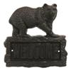 1 Pcs Rustic Western Black Bear On Tree Log Cast Iron Wall Art Welcome Sign Decor view 4