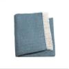 Aqua Blue and White Dreamy Soft Herringbone Throw Blanket view 1