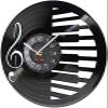 12 Inch Round Wall Clock Piano Room Wall Sign Decor Music Notes Mute Vinyl Record Clock Wall Art Silent Quartz Vinyl Watch Musician Pianist Teacher Gift Gift view 2
