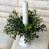 Boxwood Candle Ring | 2 inch Center | Greenery Wreath | 6 inch view 2