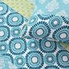 Fast Furnishings King Size Cotton 3 Piece Reversible Blue White Green Floral Damask Quilt Set view 2