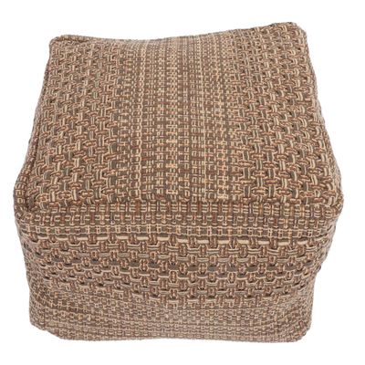 Holibanna Creative Futon Mat Cover - Unstuffed Square Pouf Ottoman Foot Rest Cushion with Cotton Linen Fabric 15.7X15.7X10.6 Inch for Living Room Meditation and Home Seating