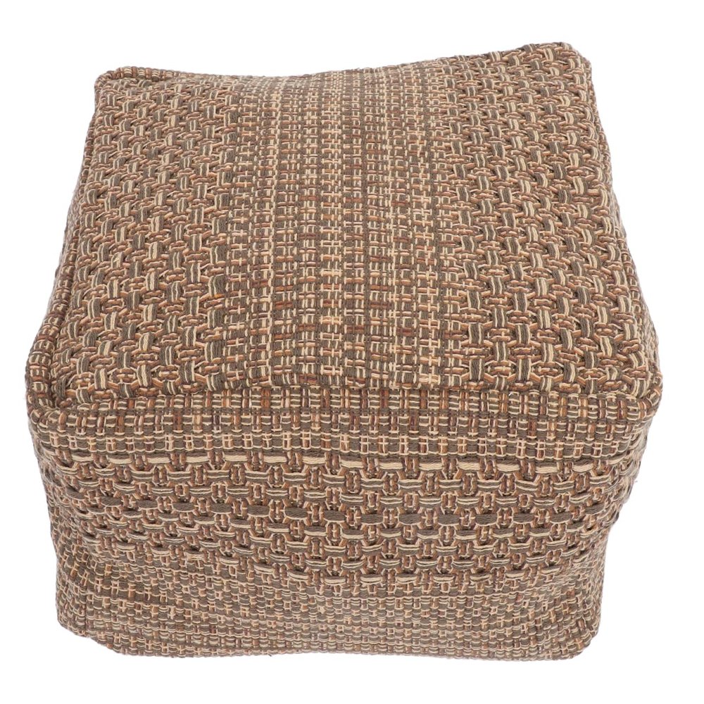 Holibanna Creative Futon Mat Cover - Unstuffed Square Pouf Ottoman Foot Rest Cushion with Cotton Linen Fabric 15.7X15.7X10.6 Inch for Living Room Meditation and Home Seating
