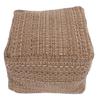 Holibanna Creative Futon Mat Cover - Unstuffed Square Pouf Ottoman Foot Rest Cushion with Cotton Linen Fabric 15.7X15.7X10.6 Inch for Living Room Meditation and Home Seating view 1