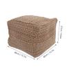 Holibanna Creative Futon Mat Cover - Unstuffed Square Pouf Ottoman Foot Rest Cushion with Cotton Linen Fabric 15.7X15.7X10.6 Inch for Living Room Meditation and Home Seating view 2