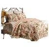 Fast Furnishings Twin Size 100% Cotton Quilt Set with Sham in Pink Floral Butterfly view 2
