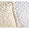 Fast Furnishings Full Size Diamond Pattern Cotton Chenille Bedspread in White view 2