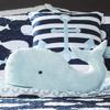 Fast Furnishings Full/Queen 5 Piece Bed in A Bag Navy Teal Microfiber Waves Whales Quilt Set view 4