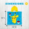 Franco Pokmon Anime Kids Beach/Pool/Bath/Camping Hooded Towel Poncho 24" X 22", Absorbent Cotton Cover up, (Official Licensed Pokmon Product), Large view 3