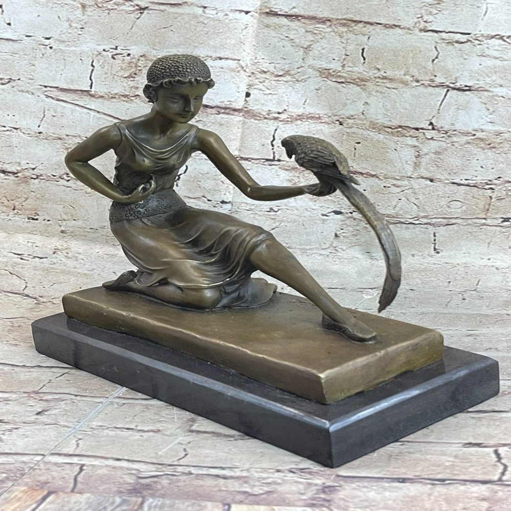 EUROPEAN BRONZE CHIPARUS Dancer W/Striking Pose Bronze Sculpture Art Deco Nouveau Lost Wax Sale Decorative Artwork Gift Sale