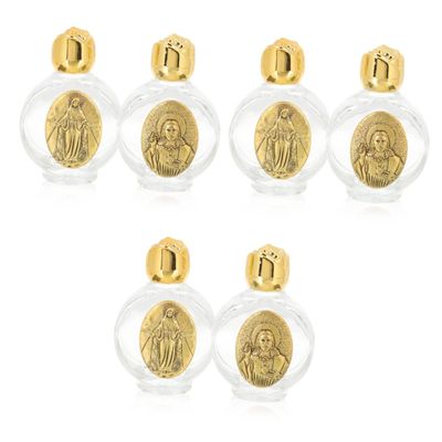 ABOOFAN Refillable Holy Water Bottle with Safety Cap Small Portable Glass Bottle for Baptism Blessings Religious Festival Decorative Vessel for Catholic Communion