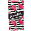 GiftsForYouNow Watermelon Personalized Beach Towel, 30" x 60", Microfiber Polyester Terry Fabric view 1