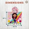 DreamWorks Gabby's Dollhouse Kids Beach/Pool/Bath/Camping Hooded Towel Poncho 24" X 22", Absorbent Cotton Cover up, (Official DreamWorks Product) By Franco view 3