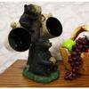 1 Pcs Large Rustic Mother Bear With Honeycomb And Climbing Cub Mug Tree Statue view 4