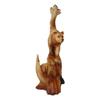 1 Pcs Rustic Faux Wood Forest Scene Bear With Cub Hunting Figurine 9" Height view 2