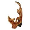 1 Pcs Rustic Faux Wood Forest Scene Bear With Cub Hunting Figurine 9" Height view 3