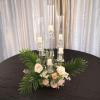 Efavormart 33" Tall - 7 Arms Clear Crystal Cluster Round Candelabra, Pillar Candle Holders with Mirror Base - Perfect for Birthdays, Weddings, Table Decoration, Event Decoration, and Centerpieces view 2