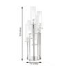 Efavormart 33" Tall - 7 Arms Clear Crystal Cluster Round Candelabra, Pillar Candle Holders with Mirror Base - Perfect for Birthdays, Weddings, Table Decoration, Event Decoration, and Centerpieces view 3
