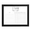 Horizontal Personalized Chore Chart For Kids Dry Erase 11x14 Framed (Black Frame, Without Rose) view 1