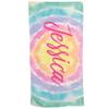 GiftsForYouNow Heart Tie Dye Personalized Beach Towel, 30" x 60", Microfiber Polyester Terry Fabric view 1
