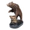 1 Pcs Bear Climbing On River Rock Statue 6.25" Tall Bronze Electroplated Resin view 3