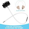chimney sweep kit 16 Inch Chimney Sweep Kit, 9/18 Flexible Nylon Rods + 1/2 Synthetic Brush Heads, Chimney Brush Fireplace Cleaning Tools Kit For Duct Vent Cleaning Fireplace ( Color : 18 Rods , Size view 2