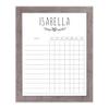 Personalized Chore Chart For Kids Dry Erase 11x14 Framed (Barnwood Frame, With Rose) view 1