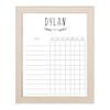 Personalized Chore Chart For Kids Dry Erase 11x14 Framed (Blonde Frame, Without Rose) view 1