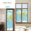 Abstract Nature Window Film Map of The World Print Modern Map Themestained Glass Window Film,Playroom Window Film,Nursery Window Film 23.6Wx47.2L-Inch X2Pcs view 3