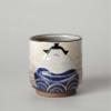 Maple and Moon Sumo Tea Cup Kiyomizuyaki Pottery set of 2 (Red) view 1