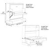 Hiddenbed Murphy Bed and Desk Combo Hardware Kit Mechanism,Black,24 X 4 X 3 view 2