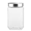 Cabilock 1pc Airtight Glass Jar Stainless Steel Lid Kitchen Storage Container for Tea Spices and Food Storage Design for Easy Viewing of Contents view 1