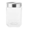 Cabilock 1pc Airtight Glass Jar Stainless Steel Lid Kitchen Storage Container for Tea Spices and Food Storage Design for Easy Viewing of Contents view 2