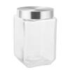 Cabilock 1pc Airtight Glass Jar Stainless Steel Lid Kitchen Storage Container for Tea Spices and Food Storage Design for Easy Viewing of Contents view 3