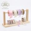 Kisangel 1Pc Wooden Ribbon Organizer, Wire Spool Thread Rack for Wrapping Yarn Ribbon Storage Holder Making Craft Supplies view 4