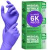 SAFEWAY USA Nitrile Disposable Gloves  Multi-Purpose Powder-Free and Non-Latex Textured Fingertips for Medical Use, Nursing, Lab Works, Kitchen Prep, Cleaning, Tattooing & More  (6000 pcs, X-Large) view 1